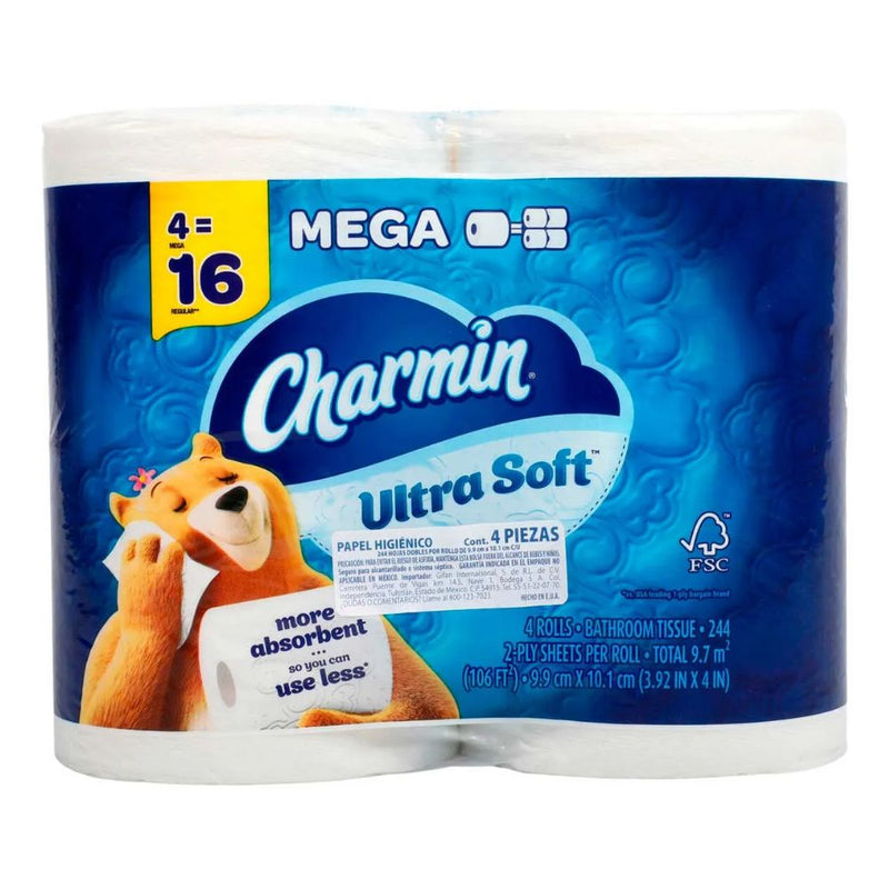 PAPEL HIGIENICO CHARMIN SOFT 4 ROLLOS