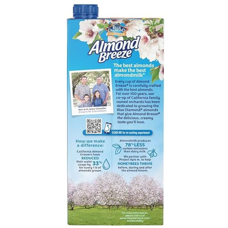 LECHE DE ALMENDRA ALMOND BREEZE UNSWEETENED VAINILLA 946 ML