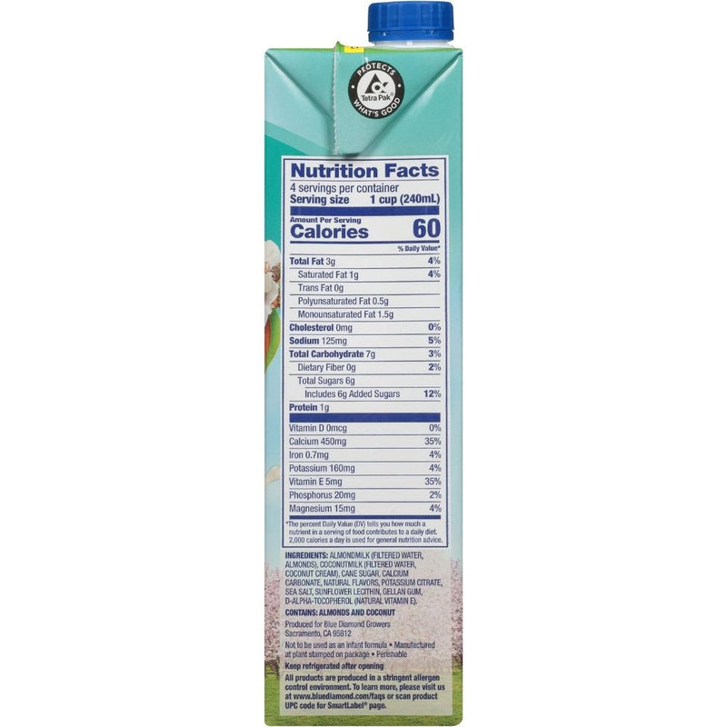 LECHE DE ALMENDRA ALMOND BREEZE COCONUT ORIGINAL 946 ML