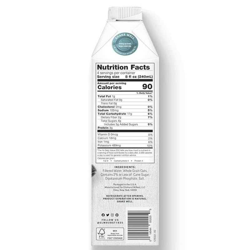 LECHE DE AVENA BARISTA ELMHURST 946 ML