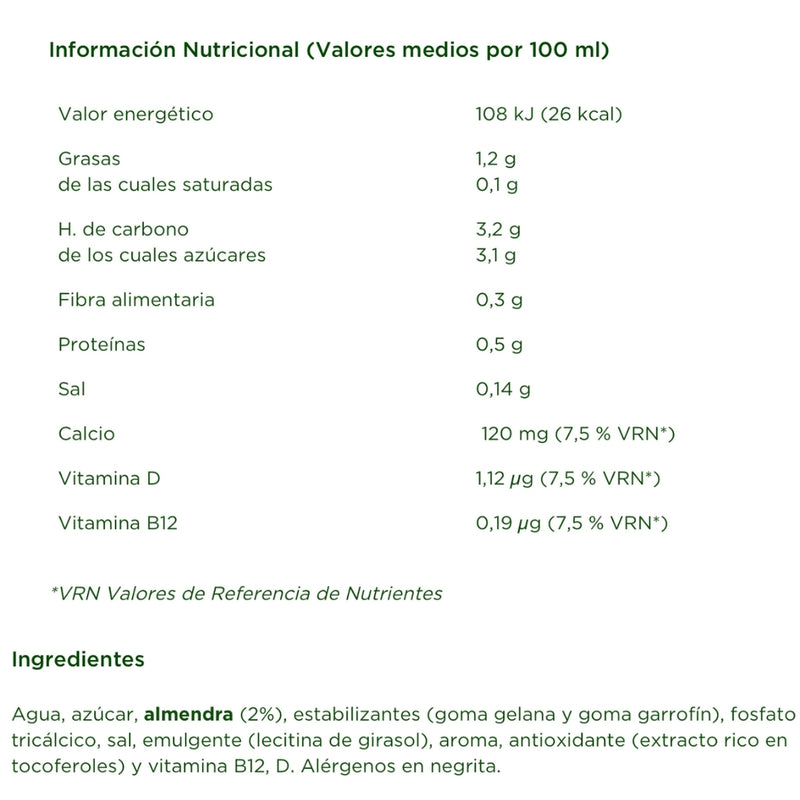 LECHE DE ALMENDRA VIVESOY 1 LT