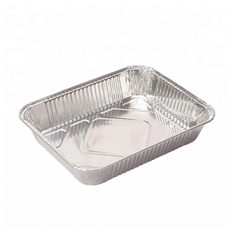 BANDEJA DE ALUMINIO MEDIANA 29,8CM X 23,8CM X 6,5CM - 1 UND